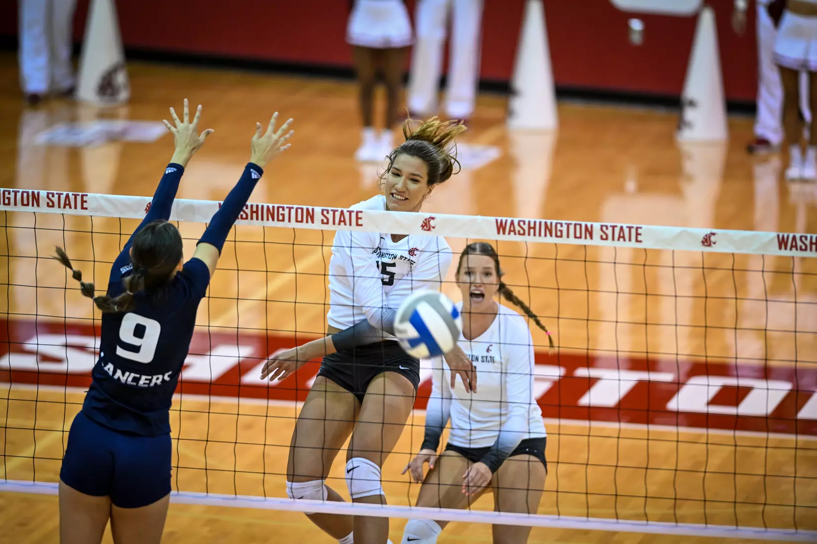 WSU volleyball sweeps Cal Baptist, 3-0, in it's season opener in Bohler Gym on Thursday, Sept. 1, 2022.