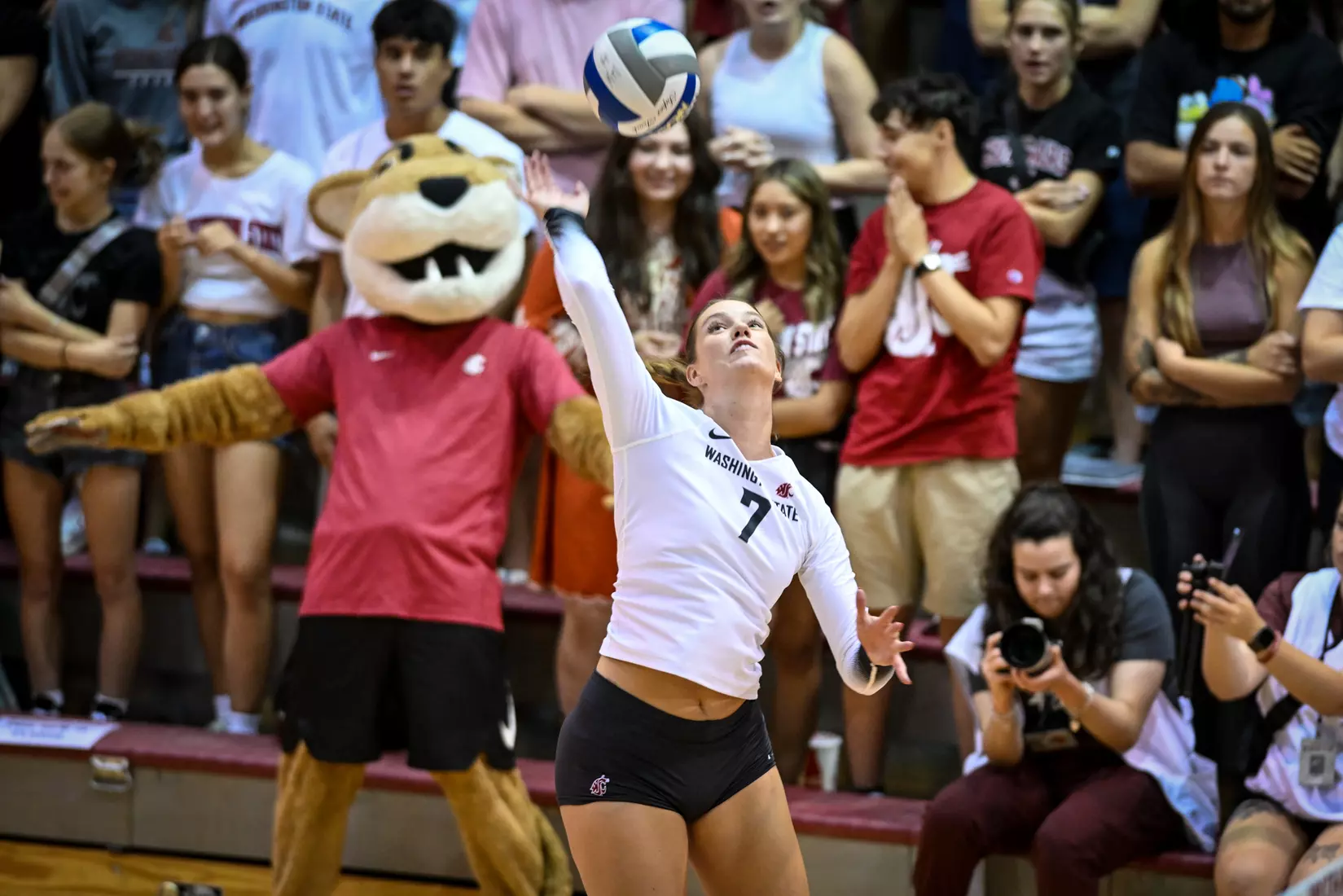 WSU volleyball sweeps Cal Baptist, 3-0, in it's season opener in Bohler Gym on Thursday, Sept. 1, 2022.