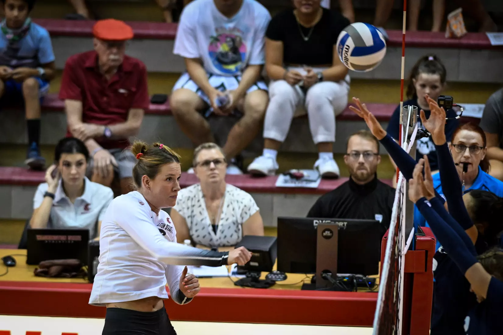 WSU volleyball sweeps Cal Baptist, 3-0, in it's season opener in Bohler Gym on Thursday, Sept. 1, 2022.