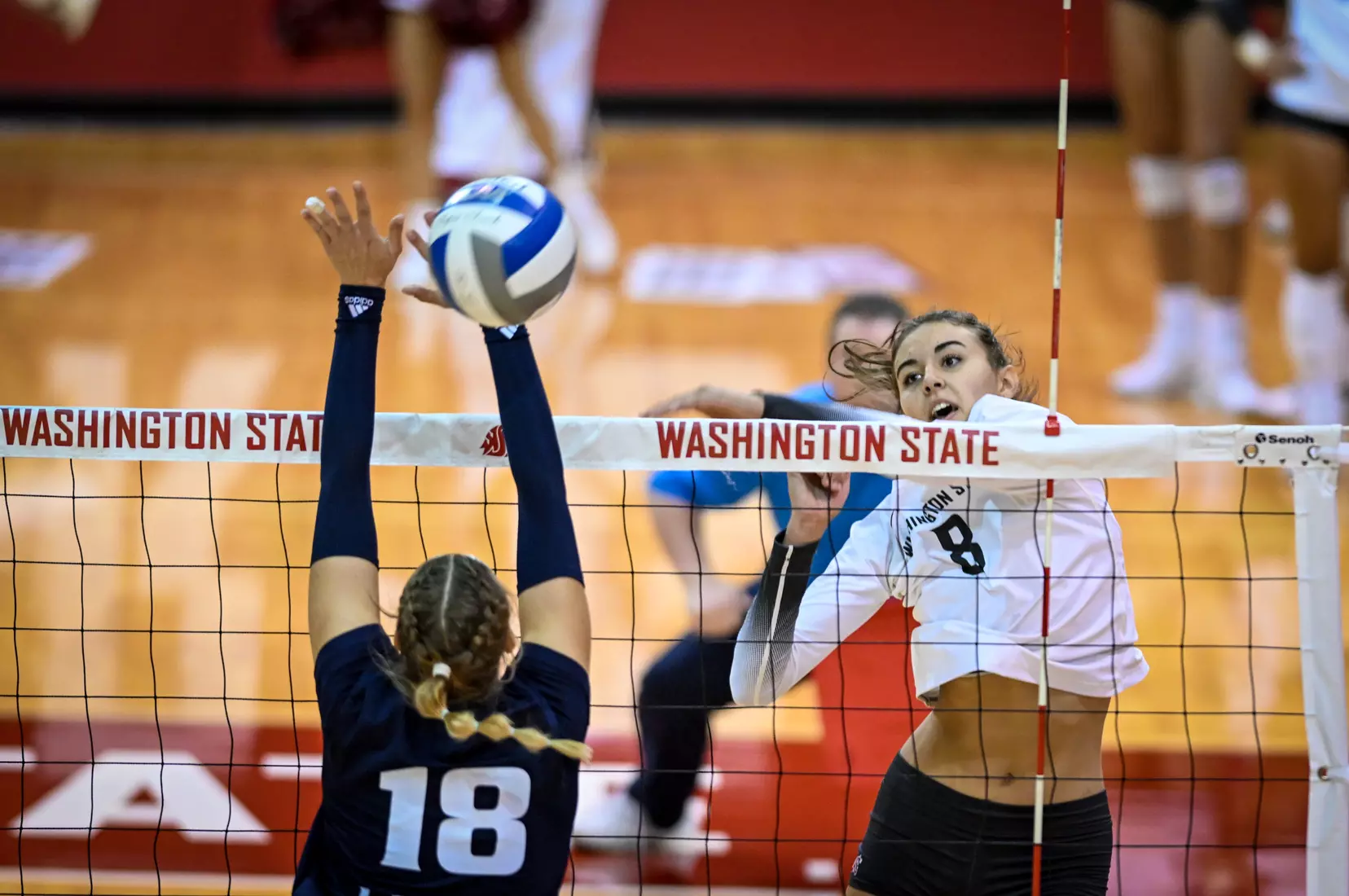 WSU volleyball sweeps Cal Baptist, 3-0, in it's season opener in Bohler Gym on Thursday, Sept. 1, 2022.