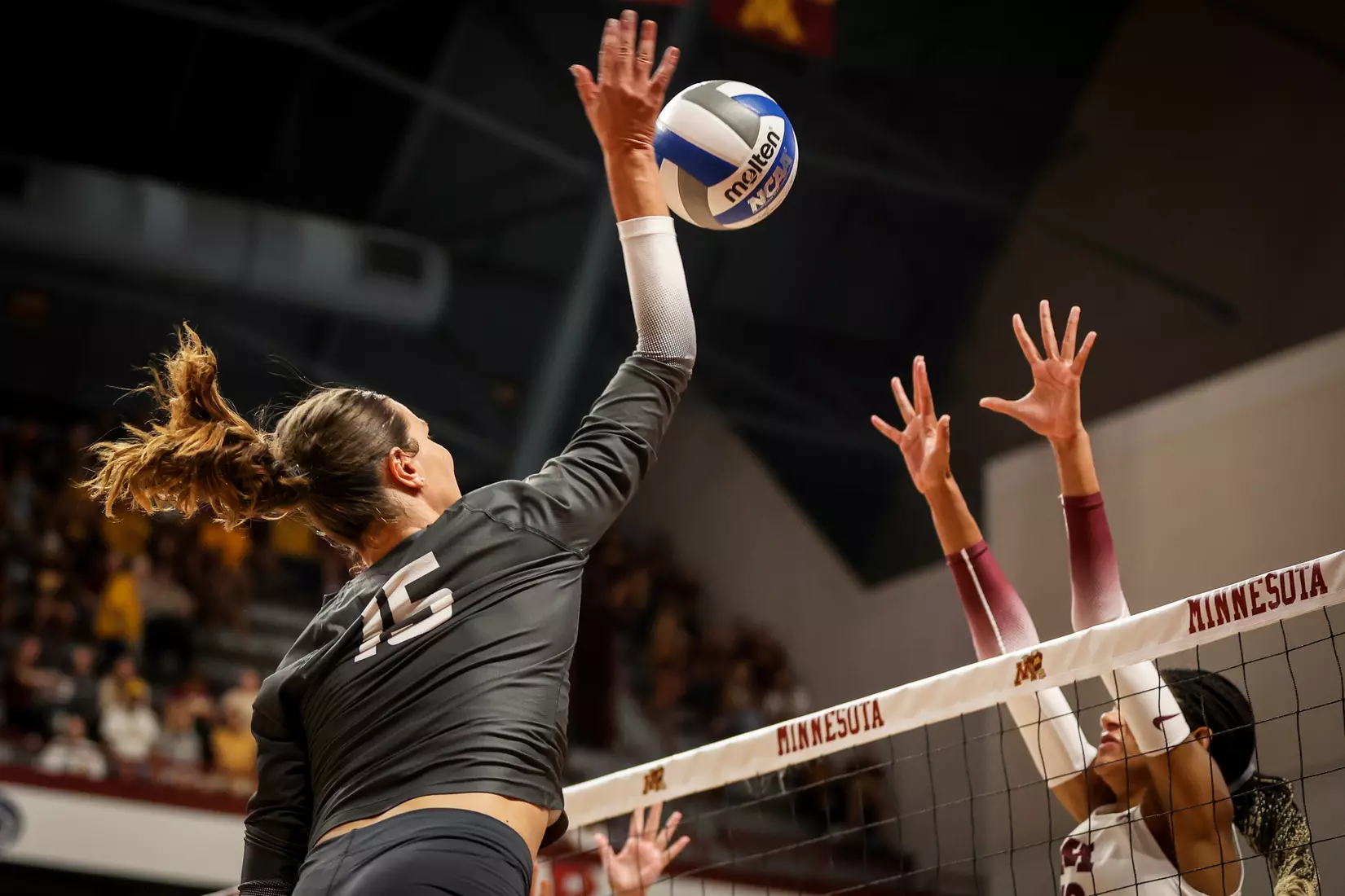 WSU volleyball fell, 3-1, at sixth-ranked Minnesota.