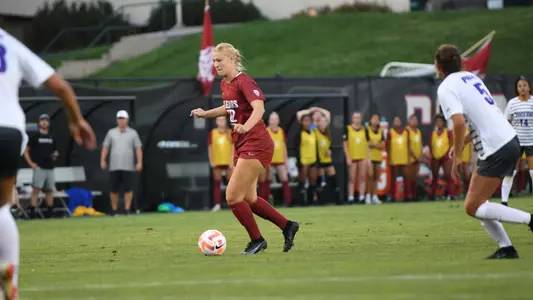 Marin Whieldon dribbles through the midfield