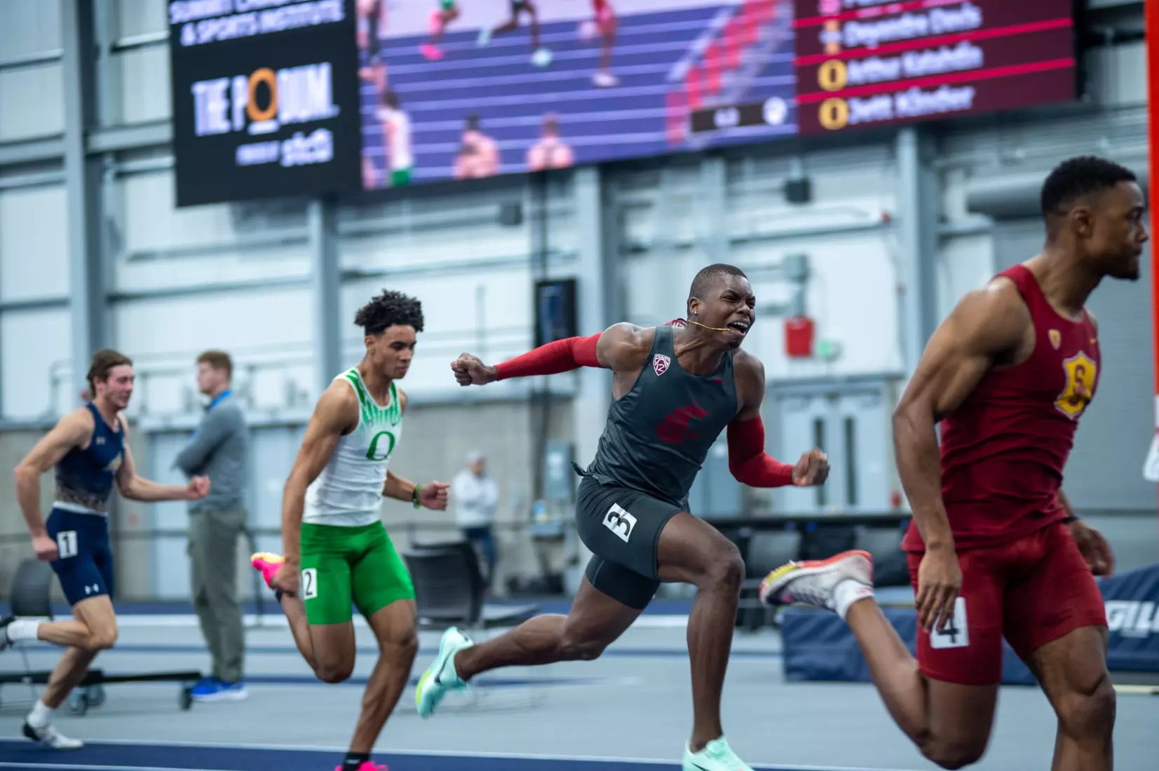 Washington State men's and women's track and field teams compete in the 2023 Cougar Classic at The Podium in Spokane, Wash.
