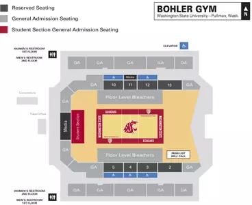 2023 Volleyball Seating Map
