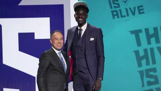 Mouhamed Gueye is drafted by the NBA's Charlotte Hornets in the 2023 NBA Draft