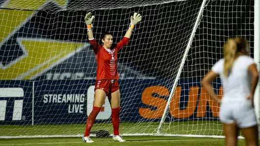 Keara Fitzgerald prepares to face a penalty shot at UCSD