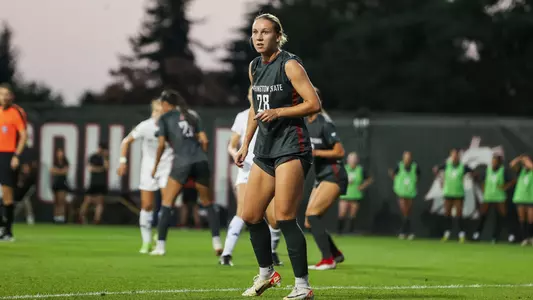 Maggie Mace prepares to defender a corner kick, Sept. 5, 2024