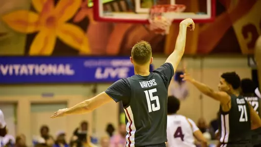 Rihards Vavers buries a 3-pointer against Arizona State, Nov. 25, 2025