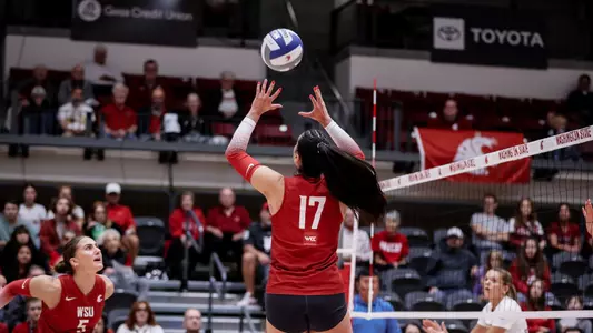 25_9_27 WSU VB vs. Santa Clara - Italia Bernal puts up a set