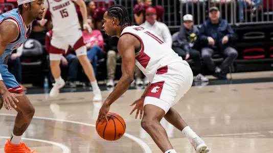 Jerone Morton looks to drive against LMU, Jan. 2, 2026