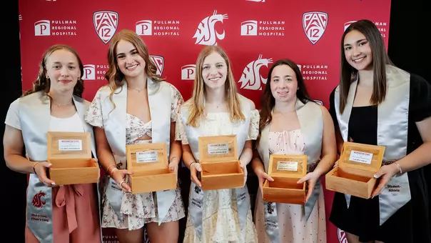 Senior swimmers at WSU 2026 Senior Celebration at Alger Family Club Room at Gesa Field May 8, 2026