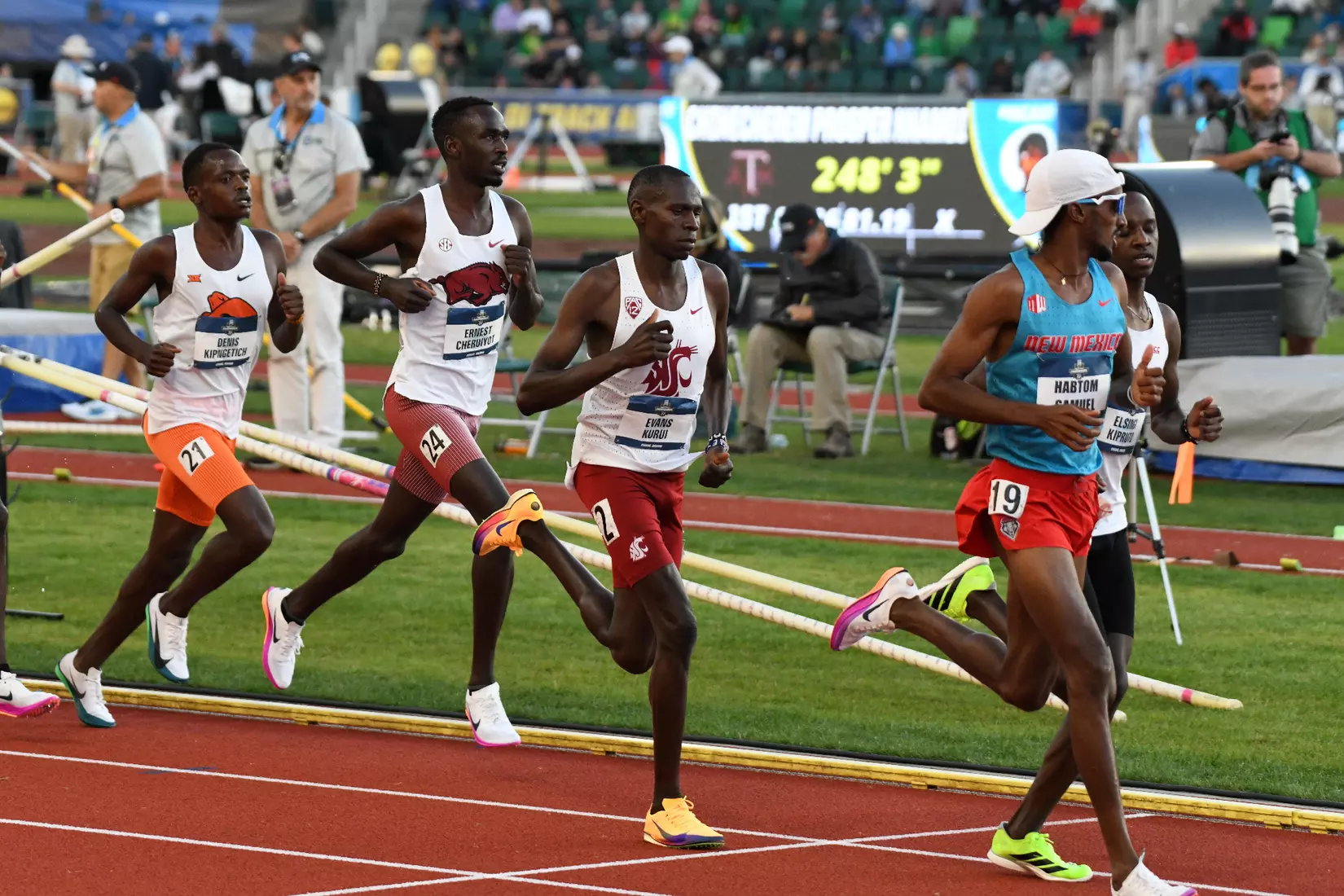 Evans Kurui runs in the men's 10,000-meter NCAA final