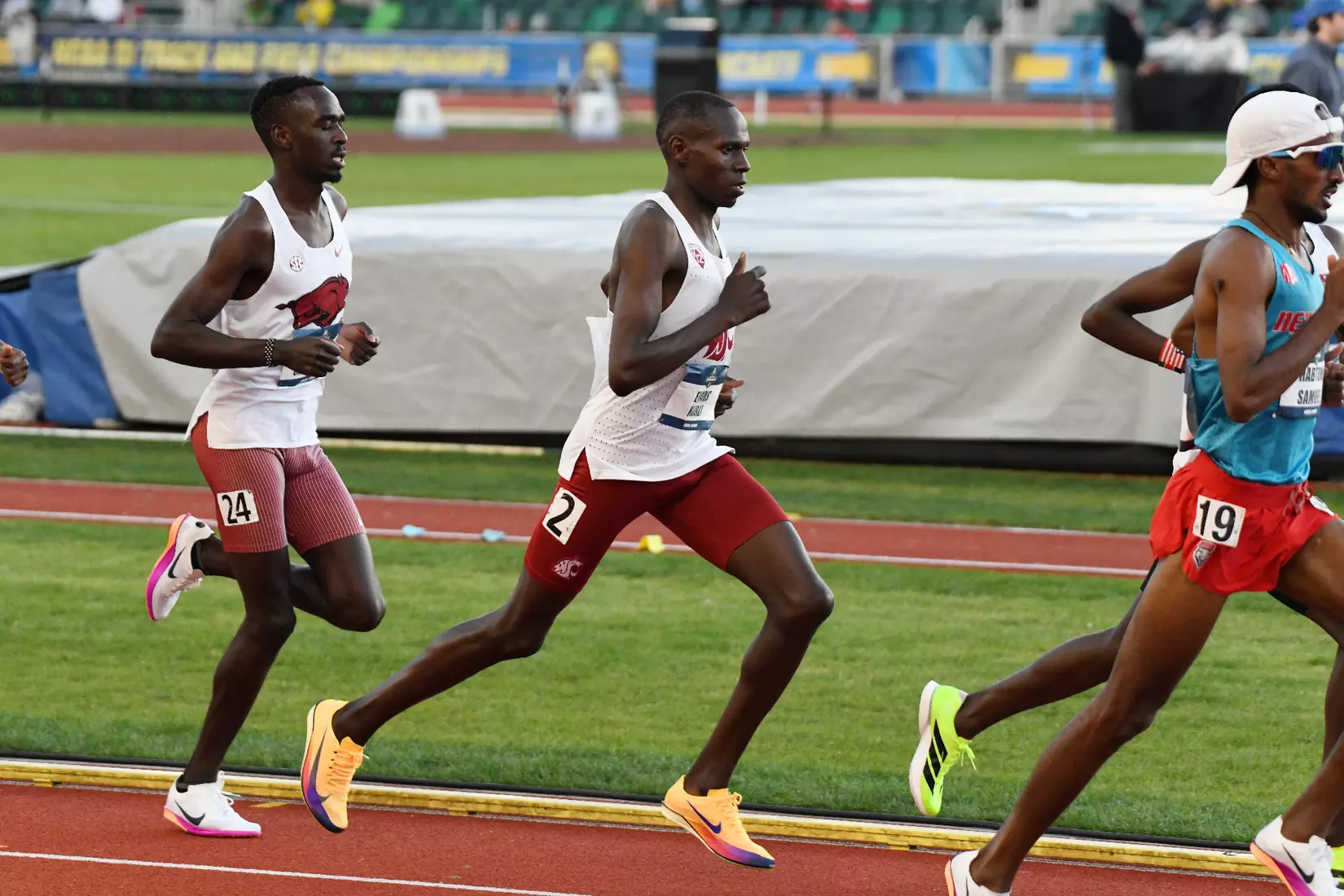 Evans Kurui runs in the men's 10,000-meter NCAA final
