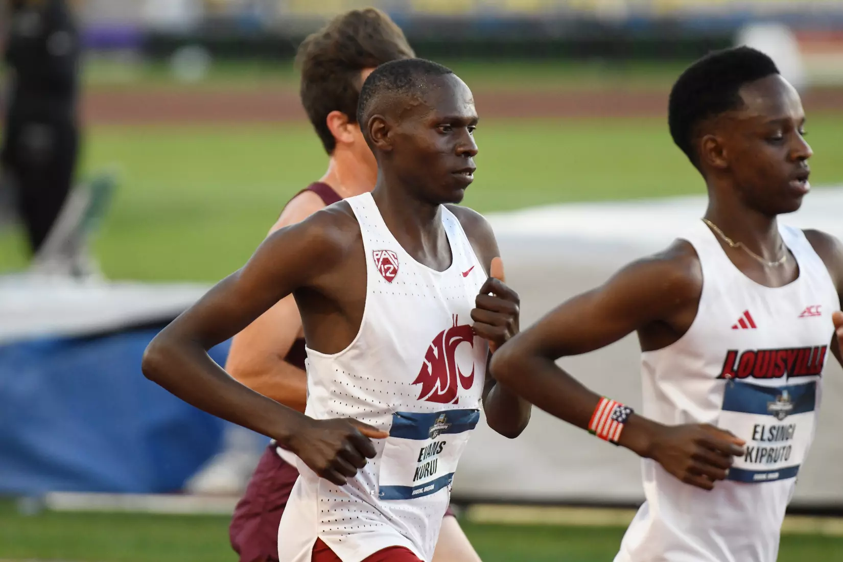 Evans Kurui runs in the men's 10,000-meter NCAA final