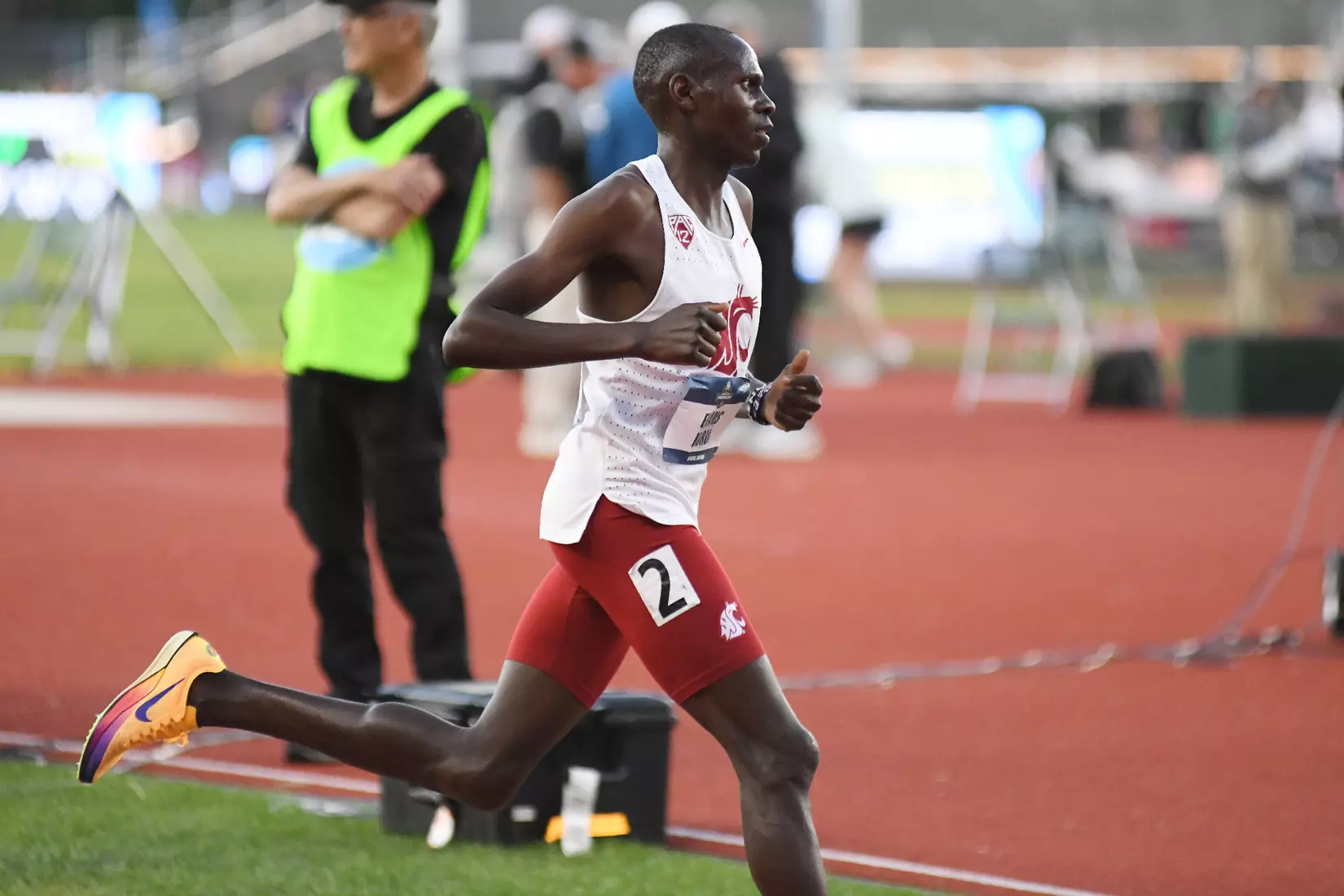 Evans Kurui runs in the men's 10,000-meter NCAA final