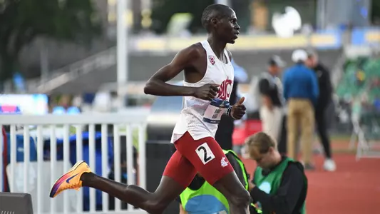 Evans Kurui runs in the men's 10,000-meter NCAA national championship