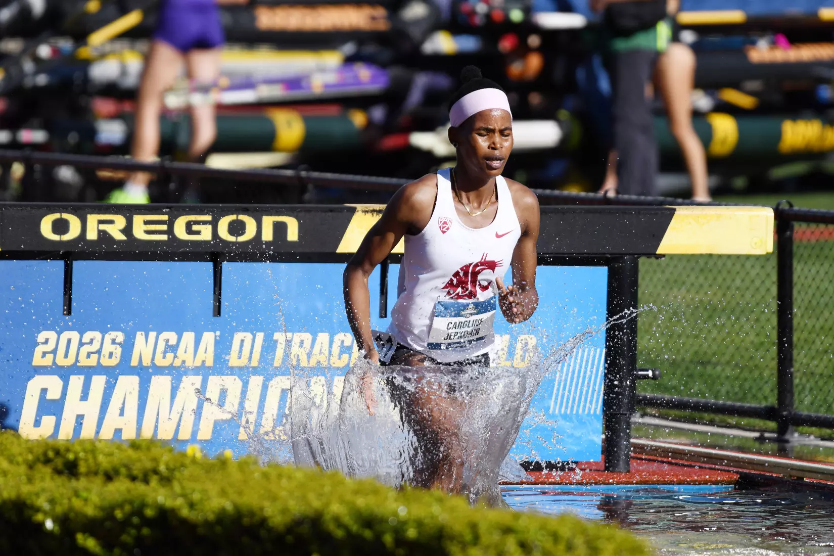 Caroline Jepkorir runs in the women's 3,000-meter steeplechase NCAA semifinal