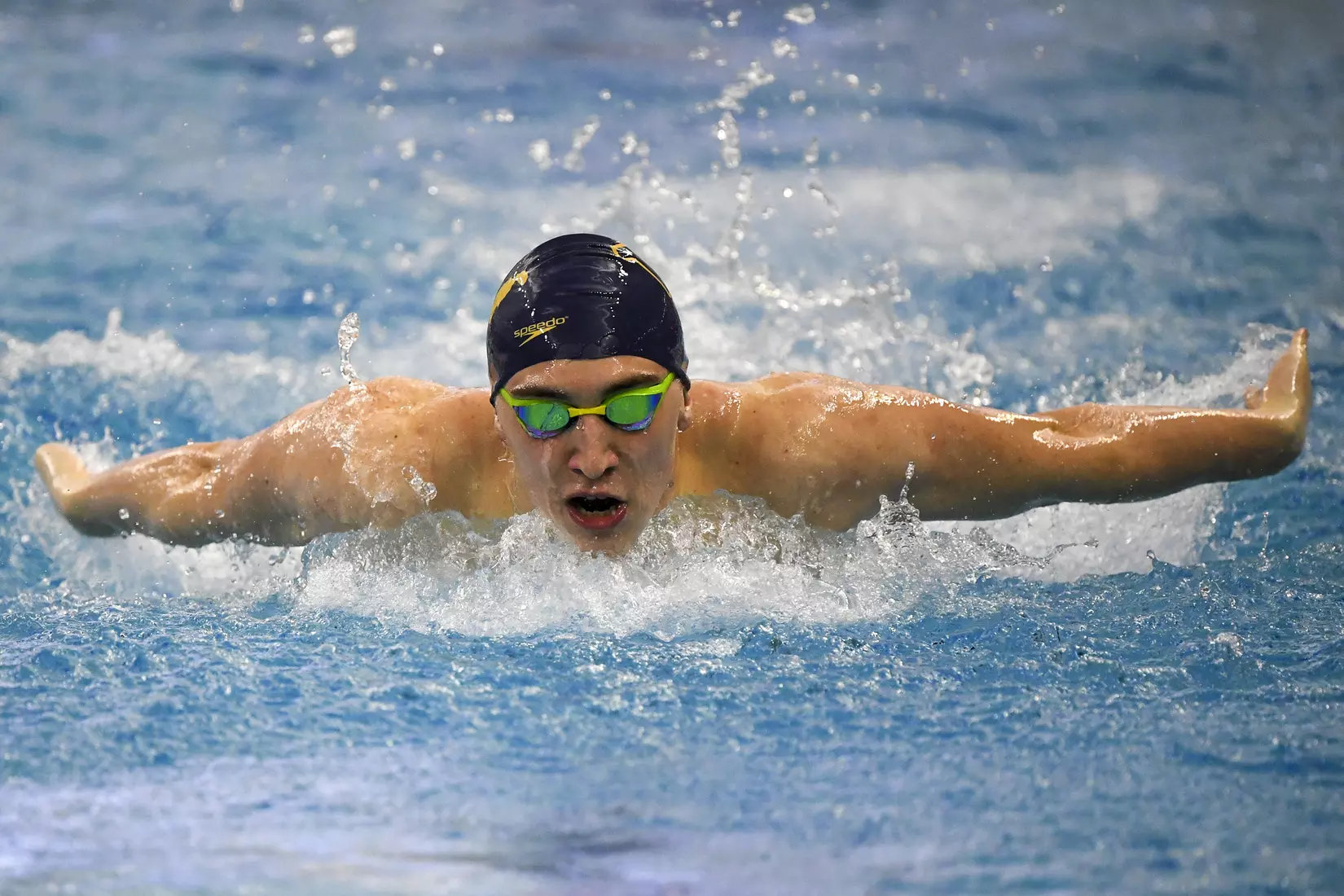 Denys Kostromin in the 200 yard Butterfly.
