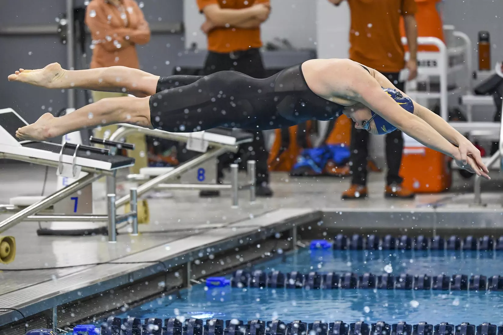 Morgan Bullock anchors the 400 Free Relay.