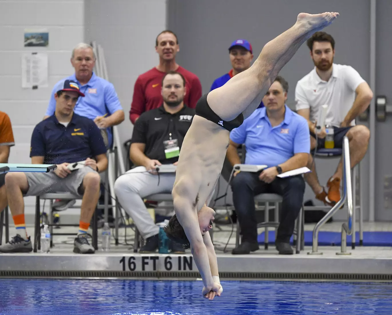 Jake Lowe in the diving competition.
