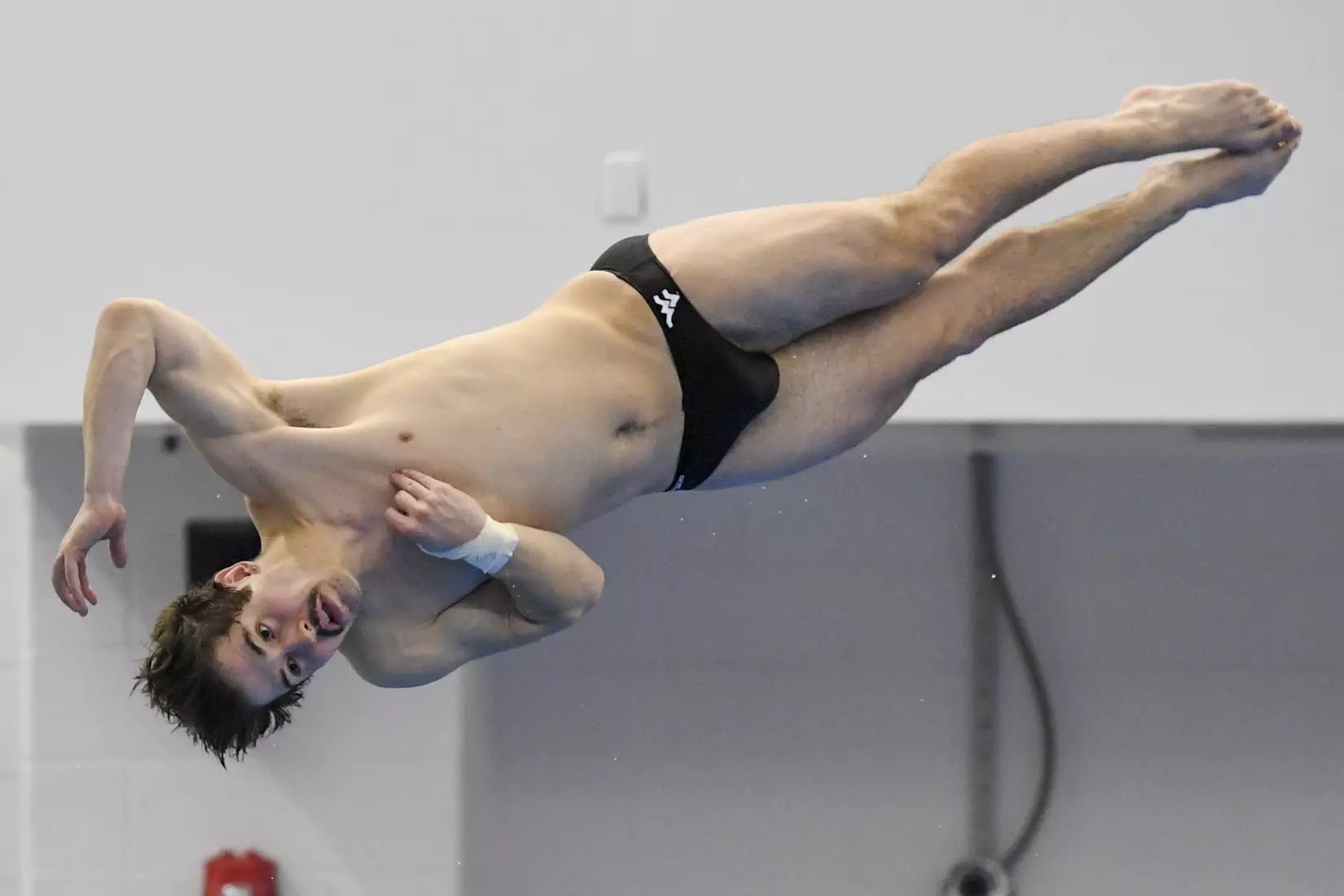 Jake Lowe in the diving competition.