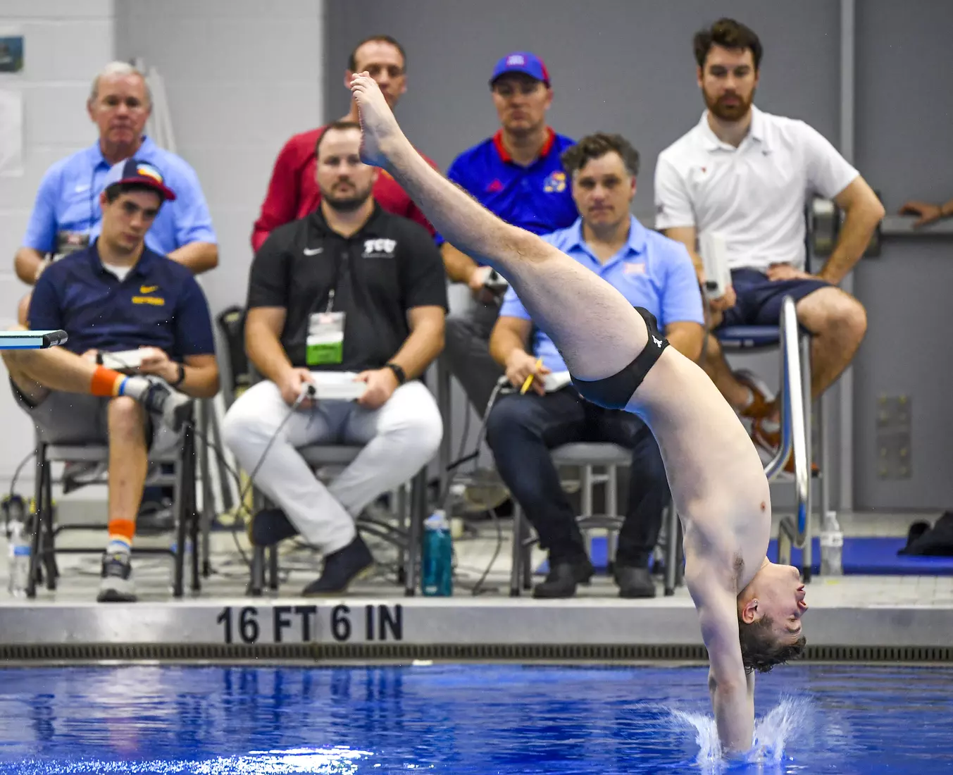 Owen Johns in the diving competition.