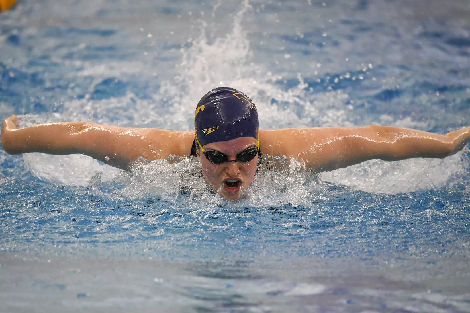 Morgan Bullock does the butterfly.