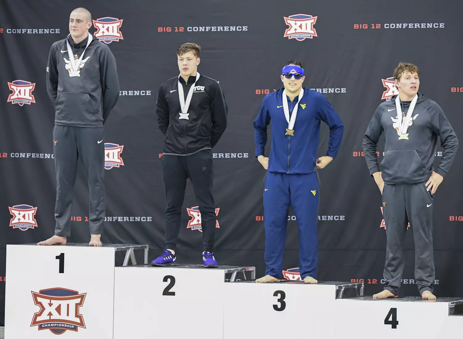 Fausto Huerta placed third in the 100 yard breaststroke.