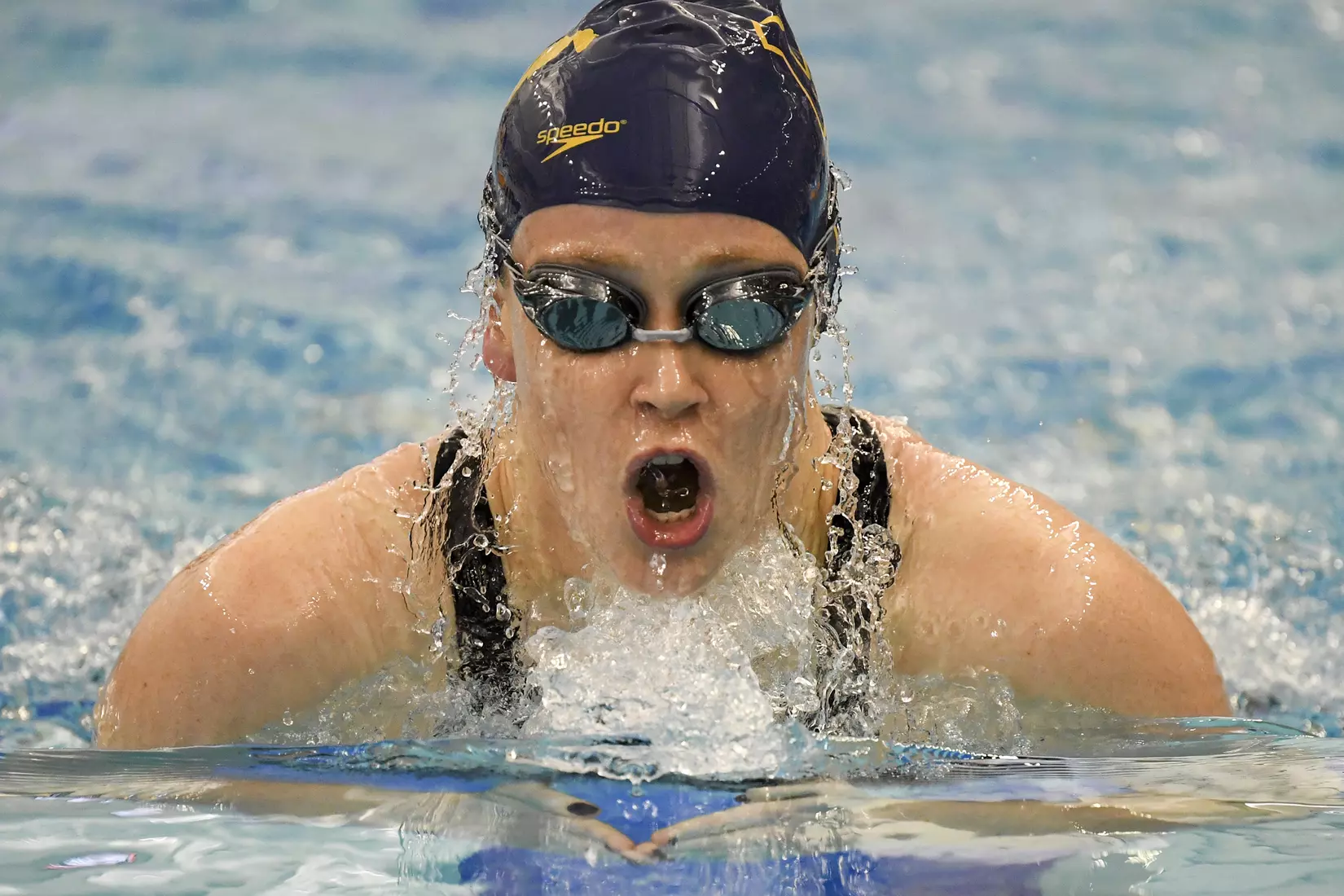 Alex Pampalone swims in the 400 yard IM.