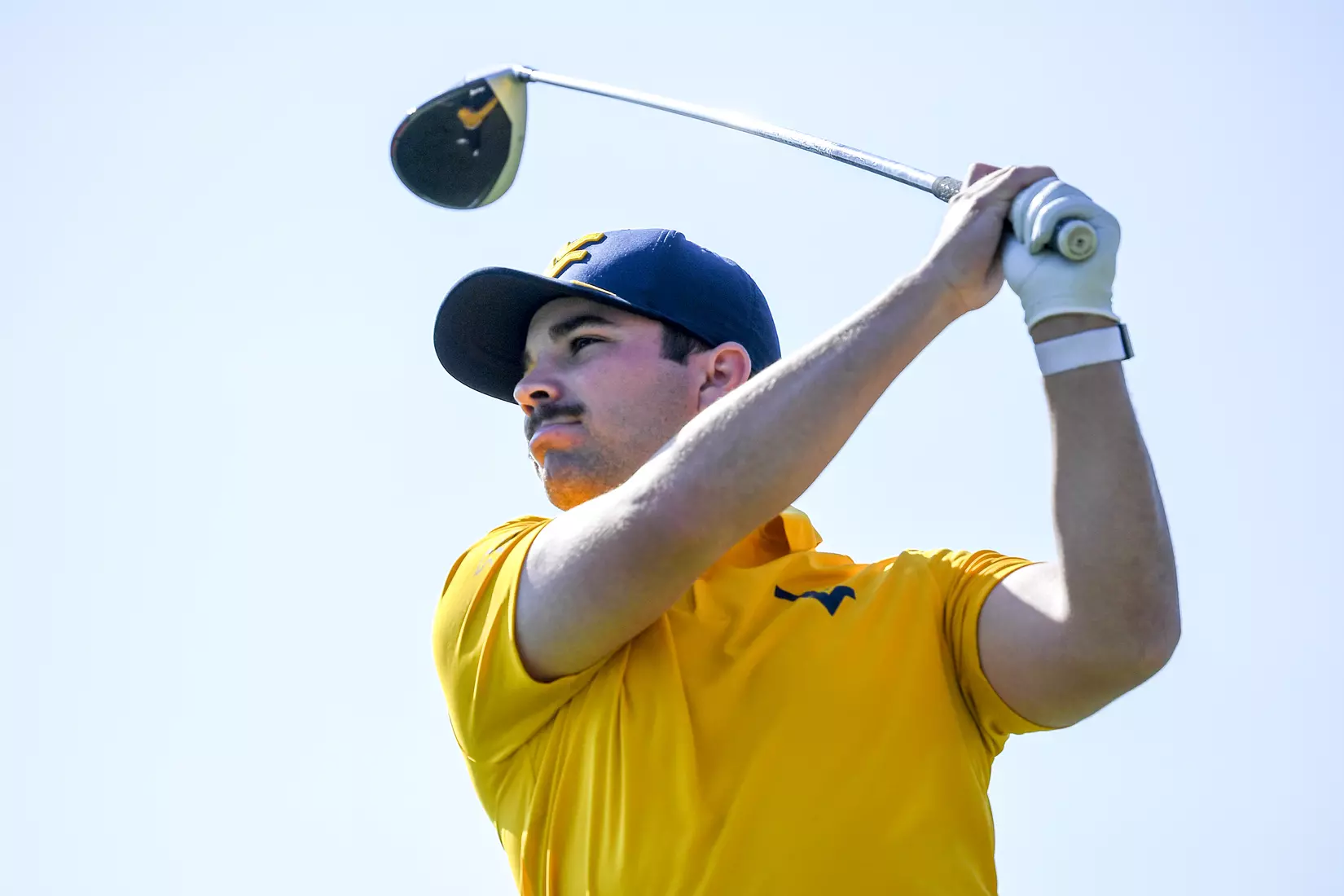 Etienne Papineau watches his drive.