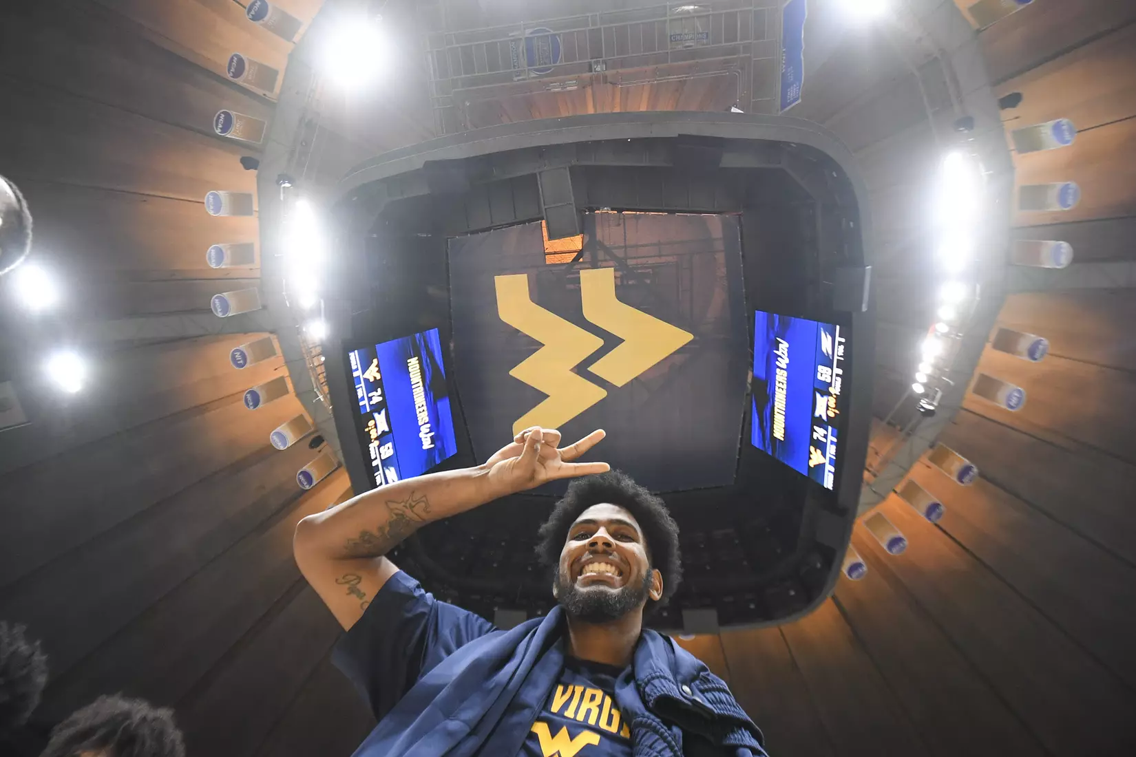 Taz Sherman celebrates the win.