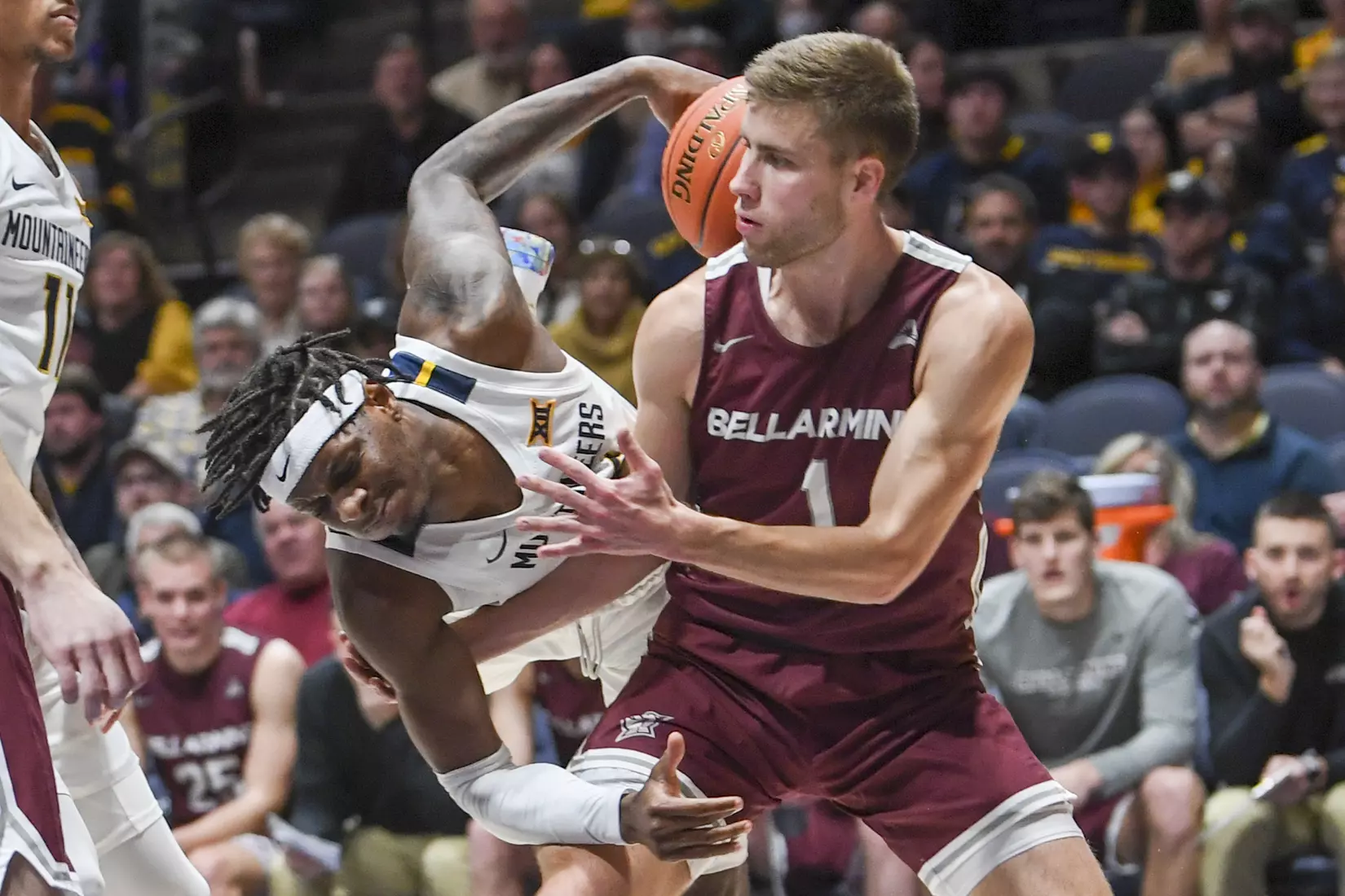 Malik Curry brings down a rebound.