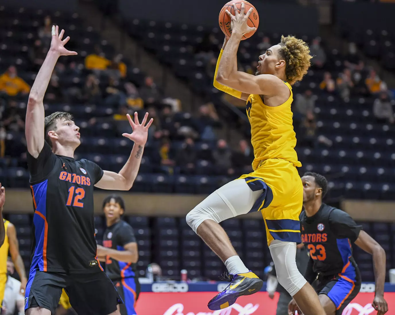 Emmitt Matthews Jr. scores on a layup.