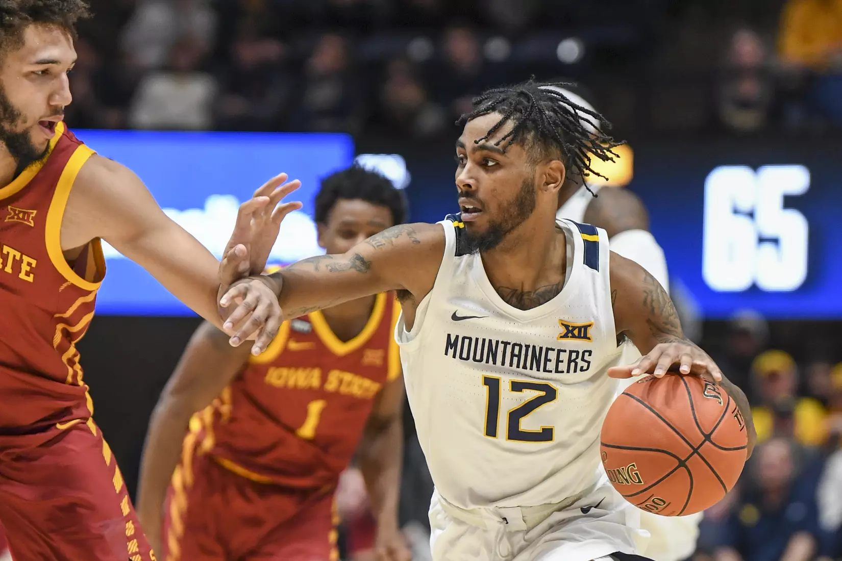 Derek Culver shoots for two.