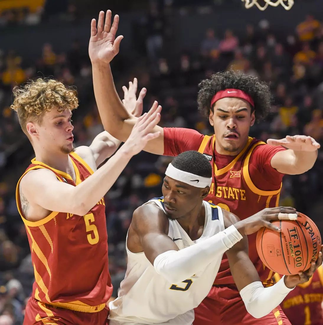 Jermaine Haley shoots over a defender.