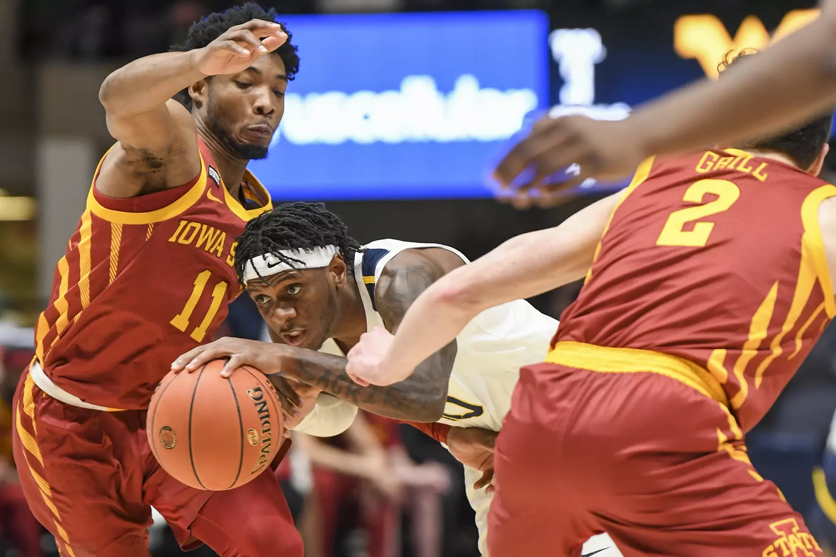 Derek Culver rejects a shot.