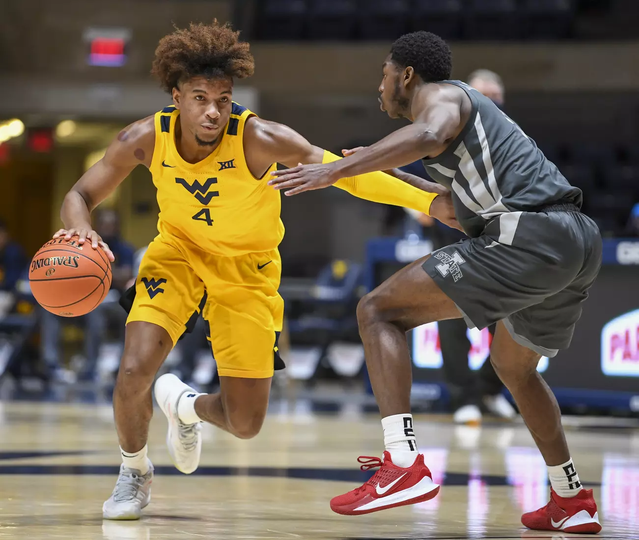 Miles McBride drives up the floor.