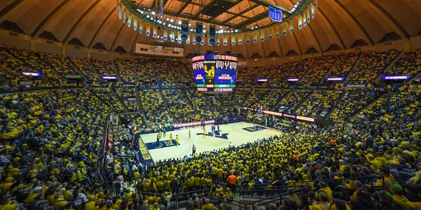 The Gold Rush crowd at the WVU Coliseum.
