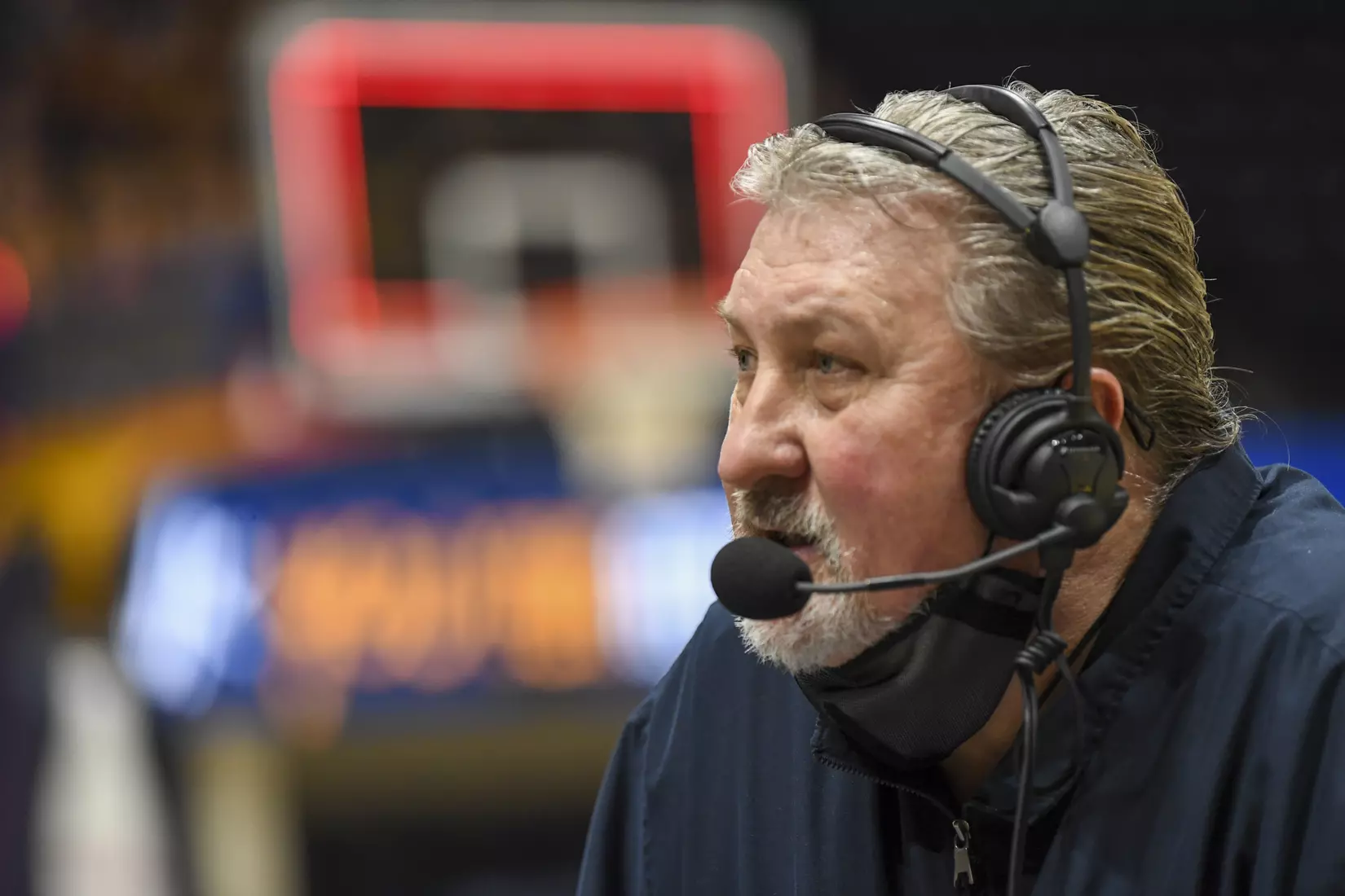 Bob Huggins talks with CBS after the win.