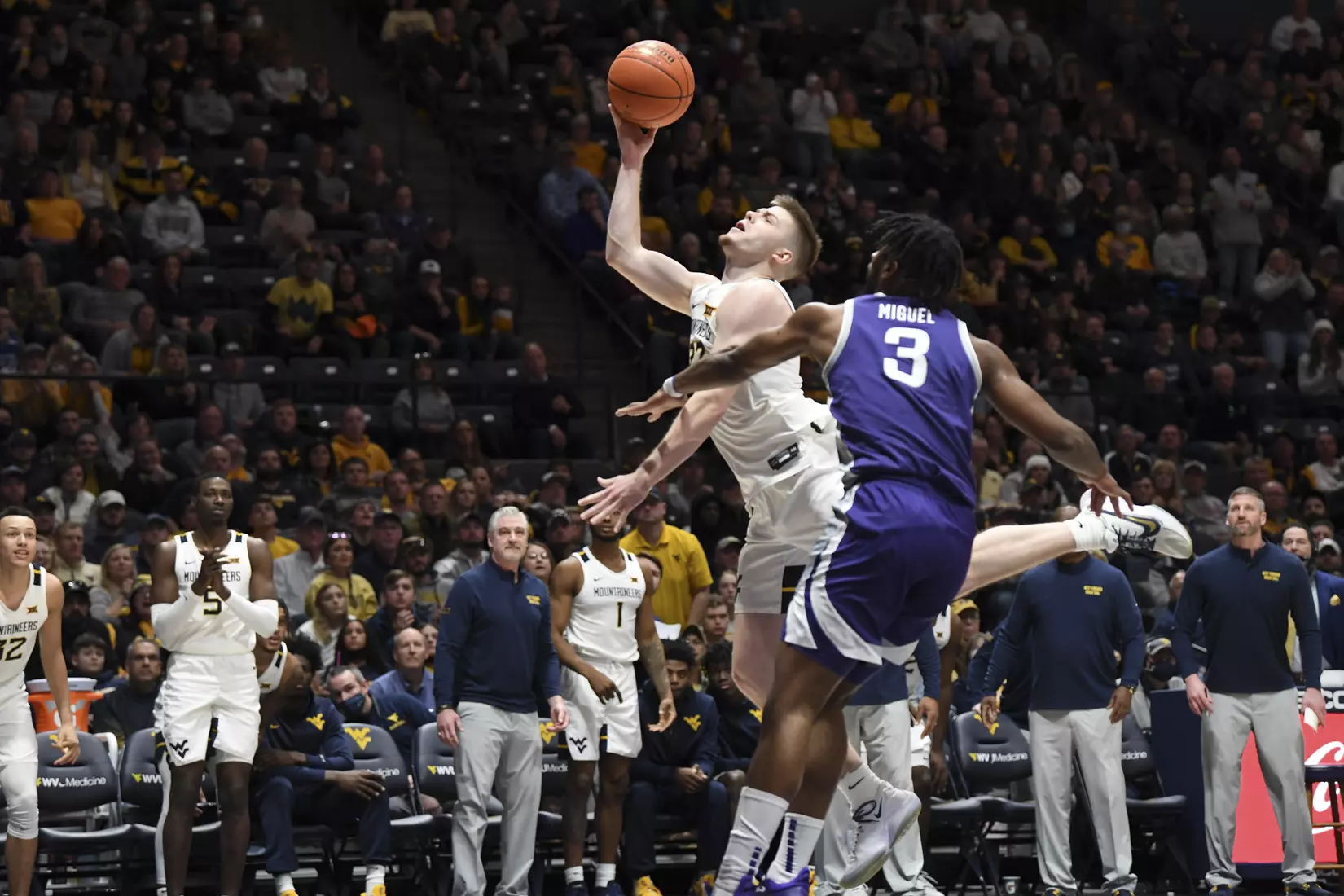 Sean McNeil drives the lane.