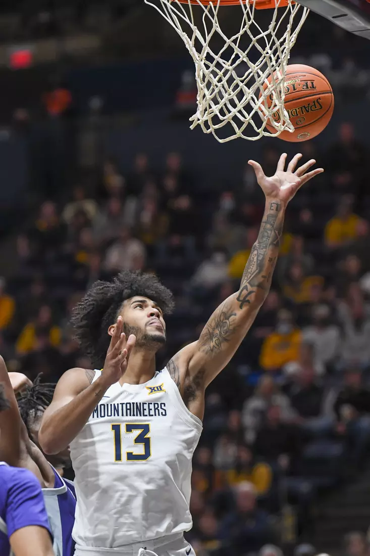 Isaiah Cottrell scores a basket.