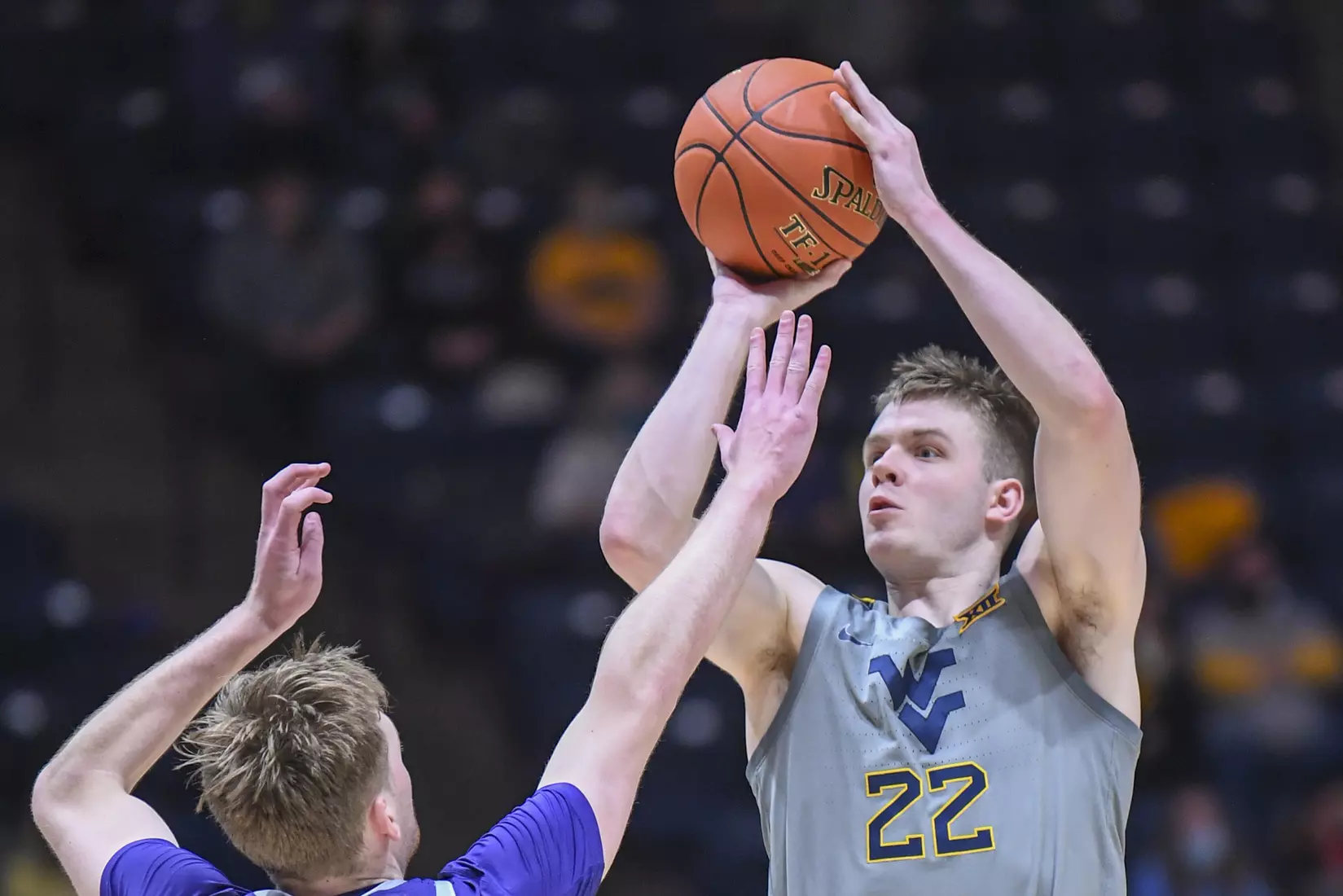 Sean McNeil hits a three-pointer.