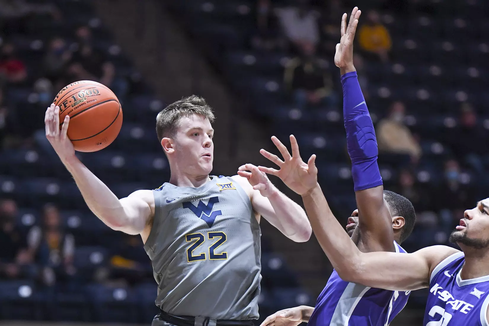 Sean McNeil looks to pass.