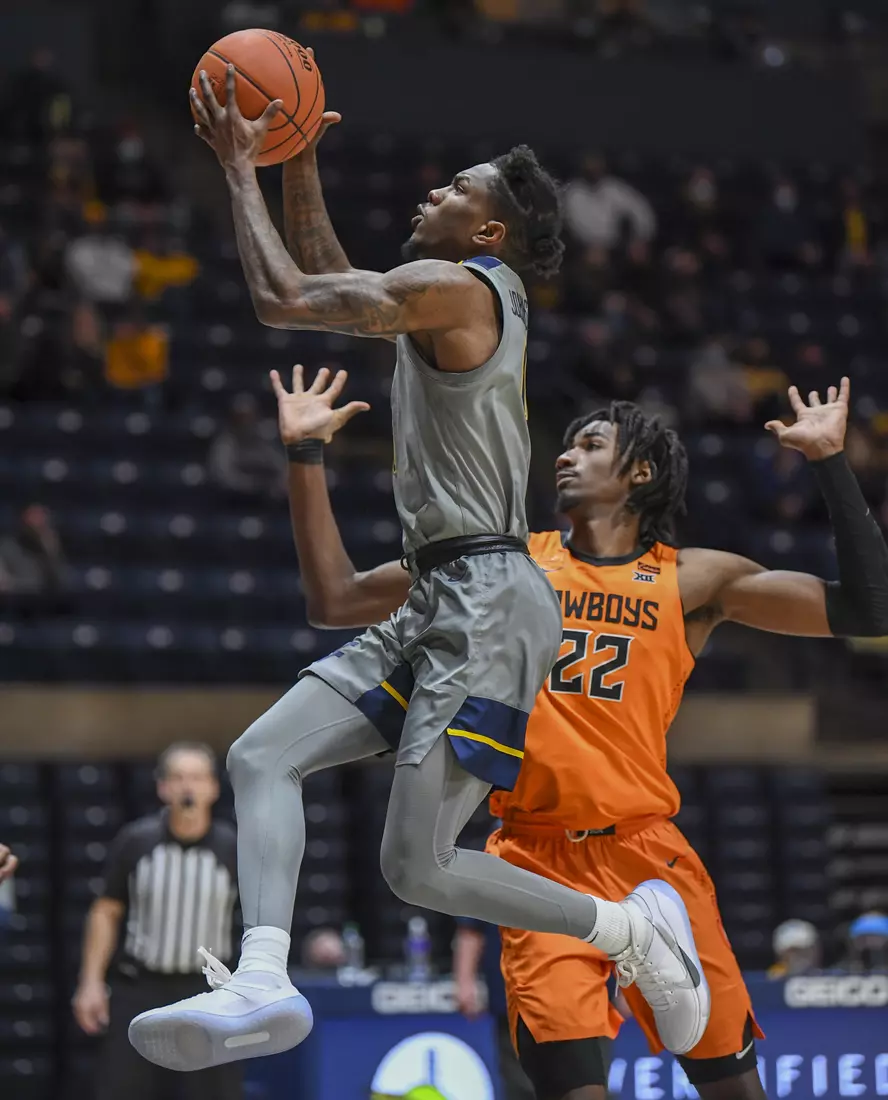 Kedrian Johnson on the layup.