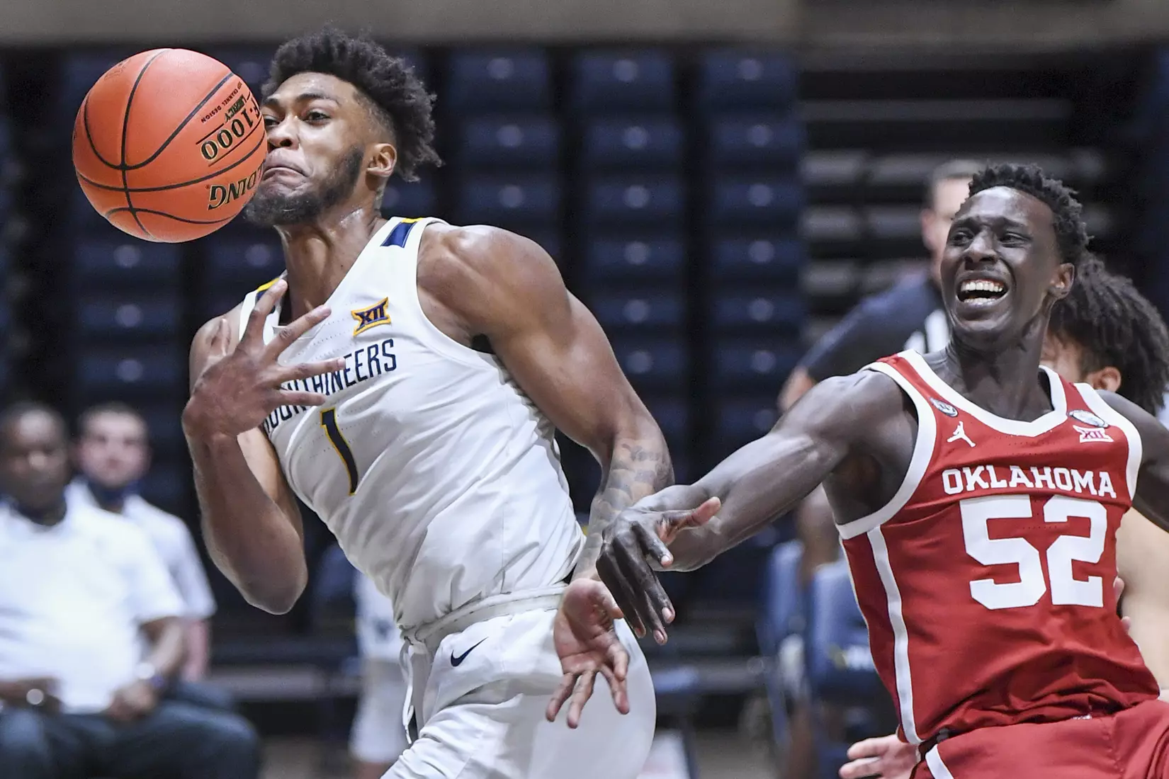 Derek Culver fights for a rebound.