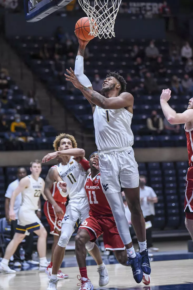 Derek Culver works under the basket.