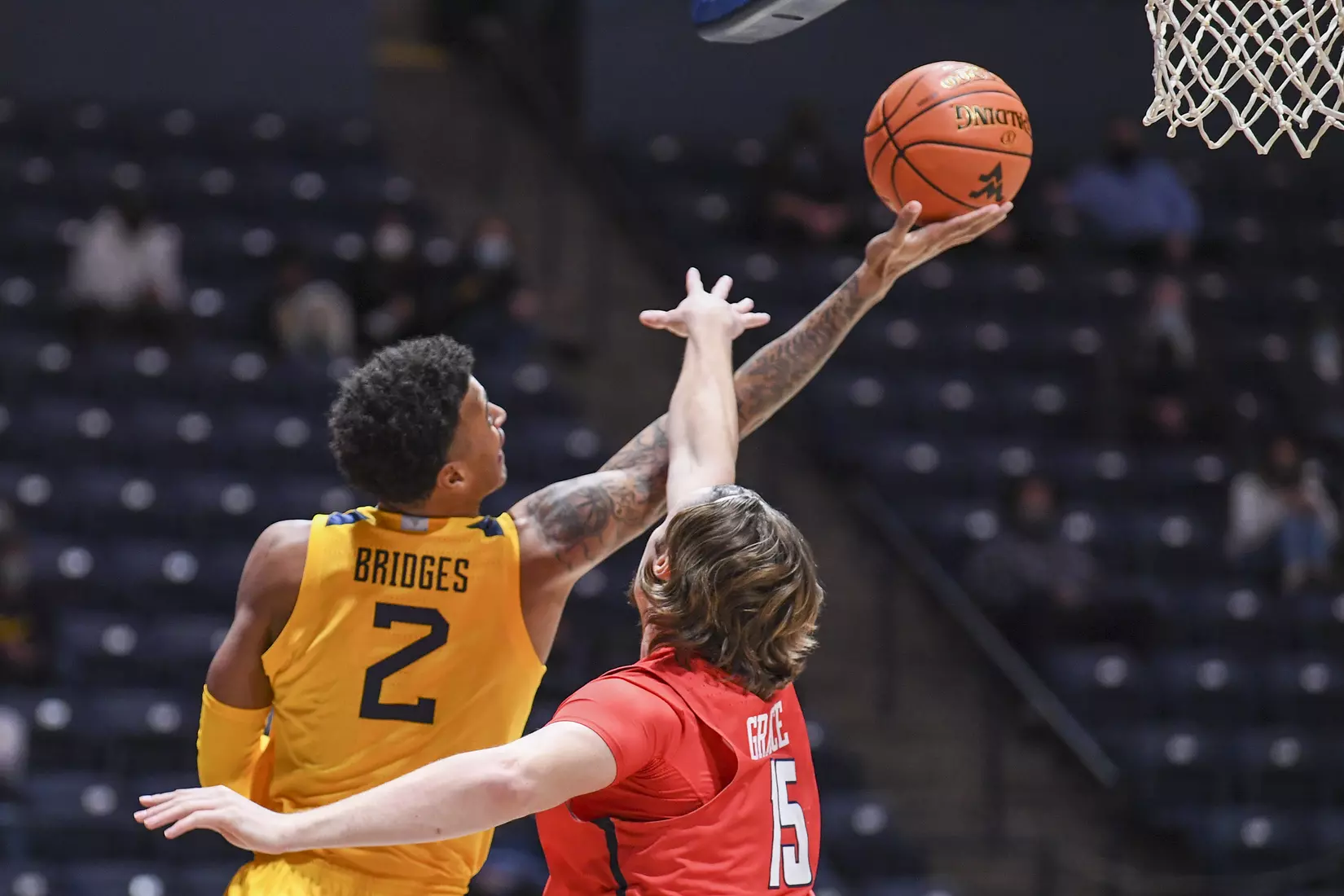 Jalen Bridges on the reverse.