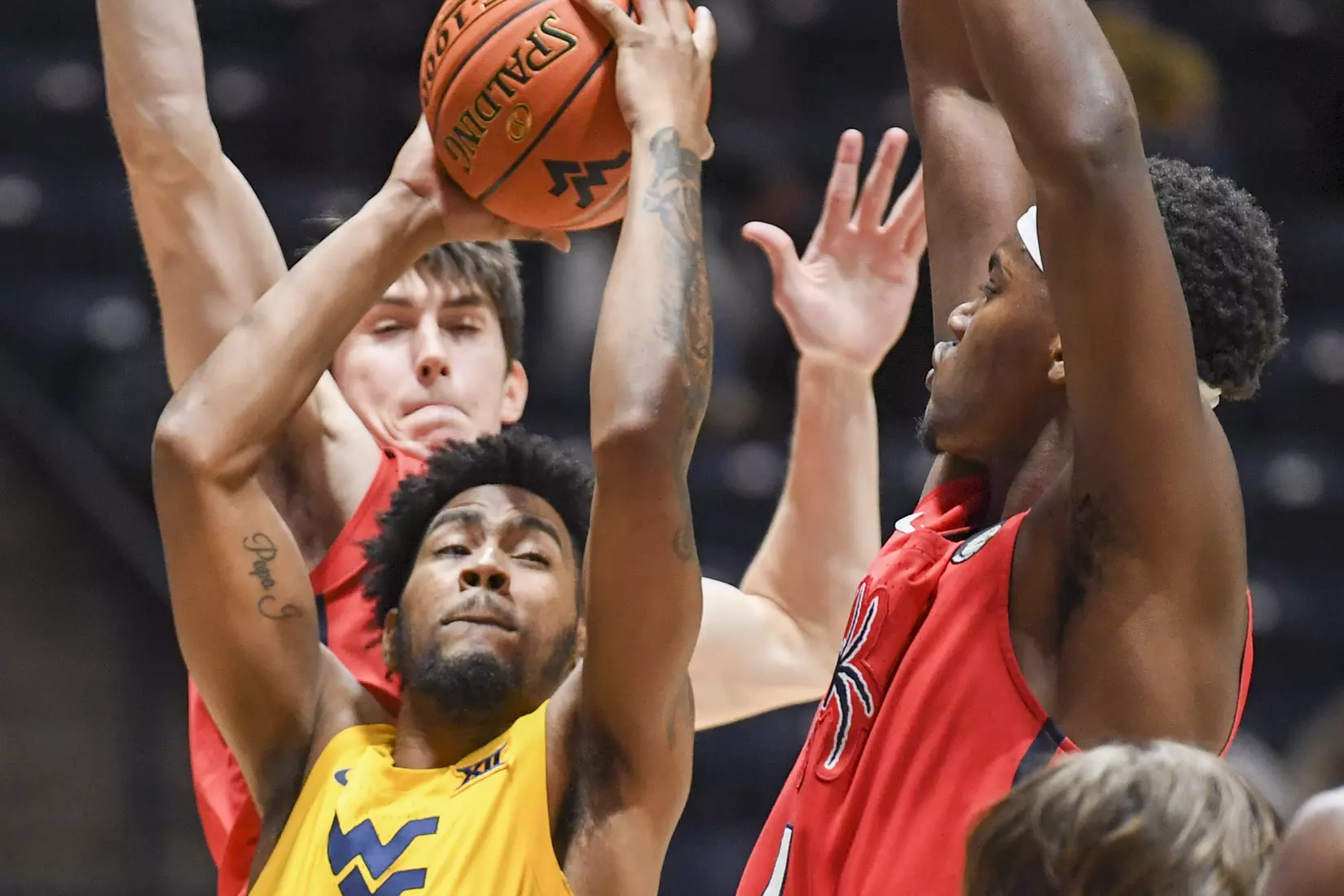 Taz Sherman drives in heavy traffic.