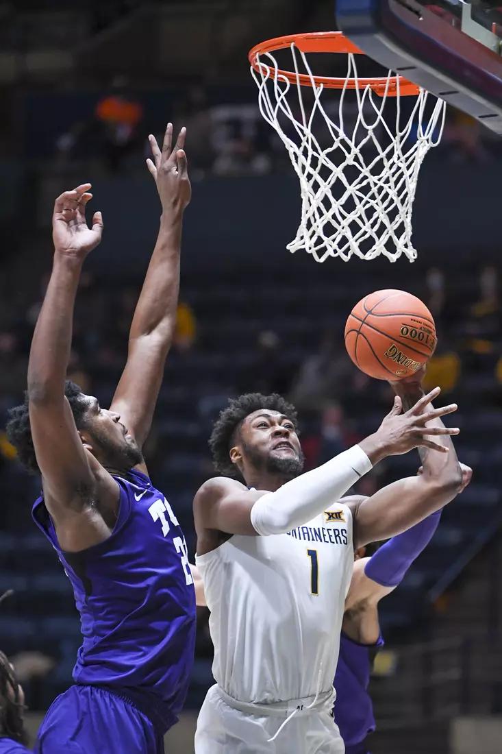 Derek Culver shoots for two points.