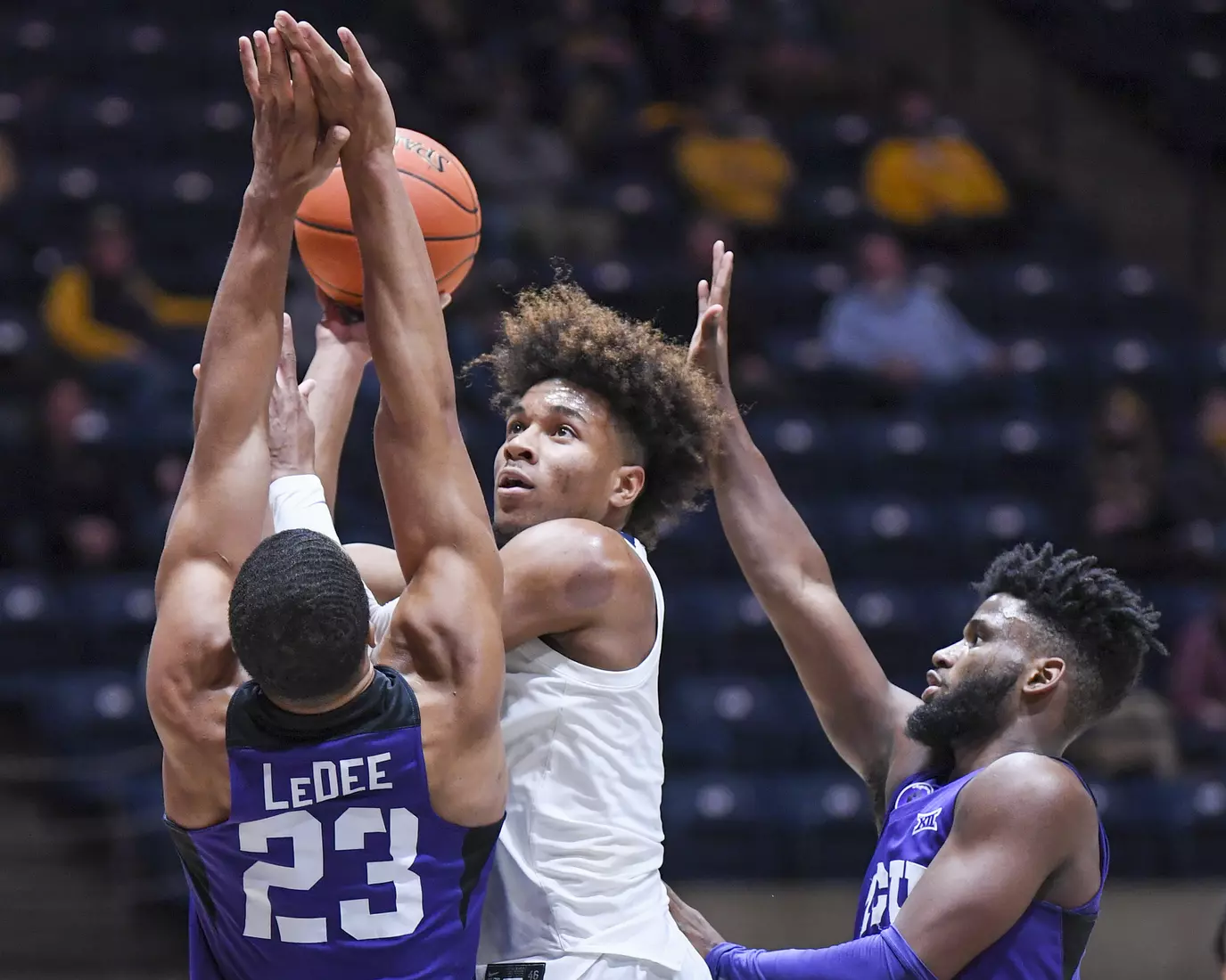 Miles McBride shoots in the paint.